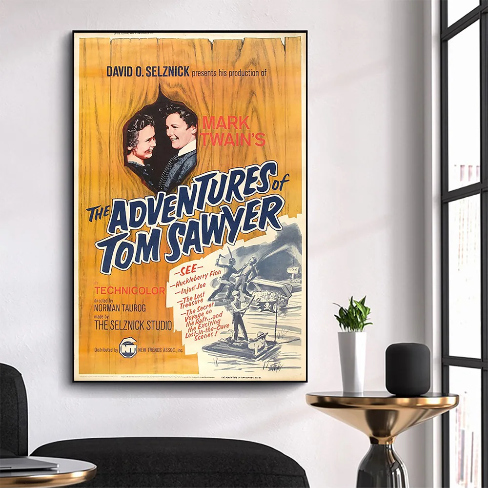 

WM3252 Приключения Тома Сойера, классический фильм, HD плакат из шелковой ткани, искусство, Декор, строительный подарок