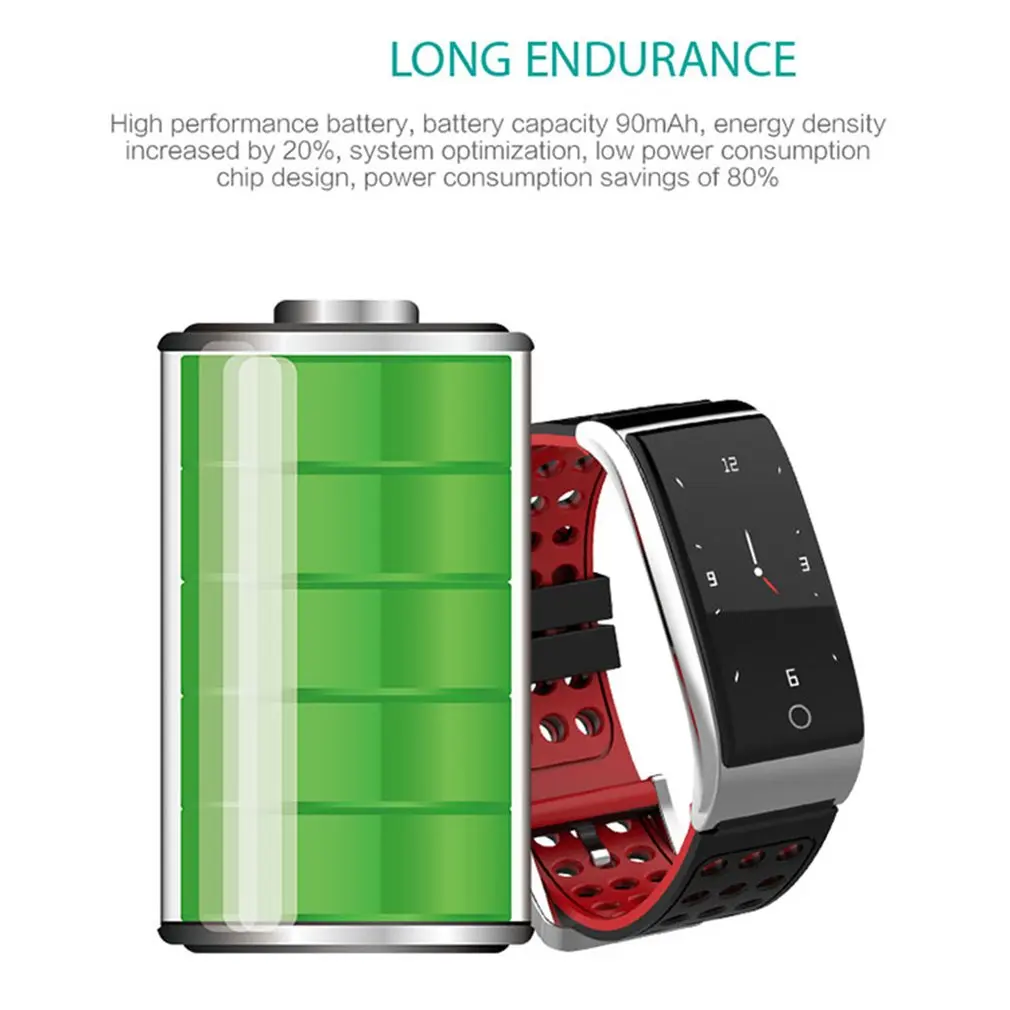 2020 ЭКГ монитор артериального давления фитнес трекер 0 96 дюймов цветной экран UI IP67