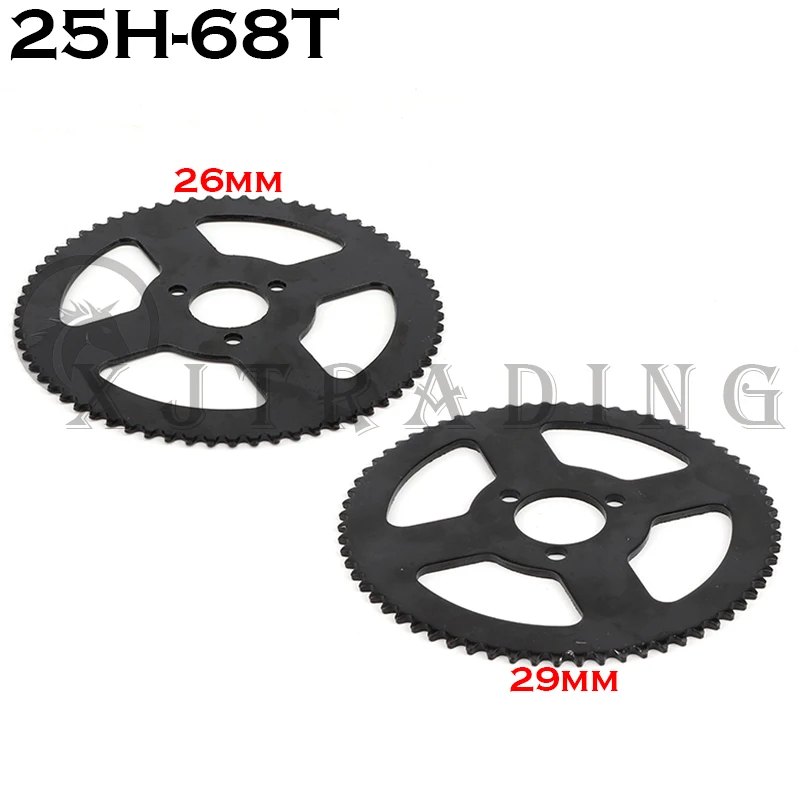 

25H 26mm 29mm 68T Tooth Rear Chain Sprocket For 2 Stroke 47cc 49cc Engine Chinese Pocket Bike Mini ATV Quad 4 Wheeler Scooter