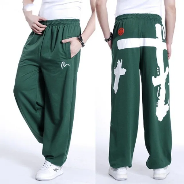 

Free shipping plus size XL-5XL spring mens hiphop pants trousers cotton print elastic waist autumn extra large men's sweatpants