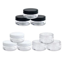 100pcs 2g 3g 5g 10g 15g 20g empty plastic cosmetic jar pots transparent sample bottles eyeshadow cream lip balm storage box