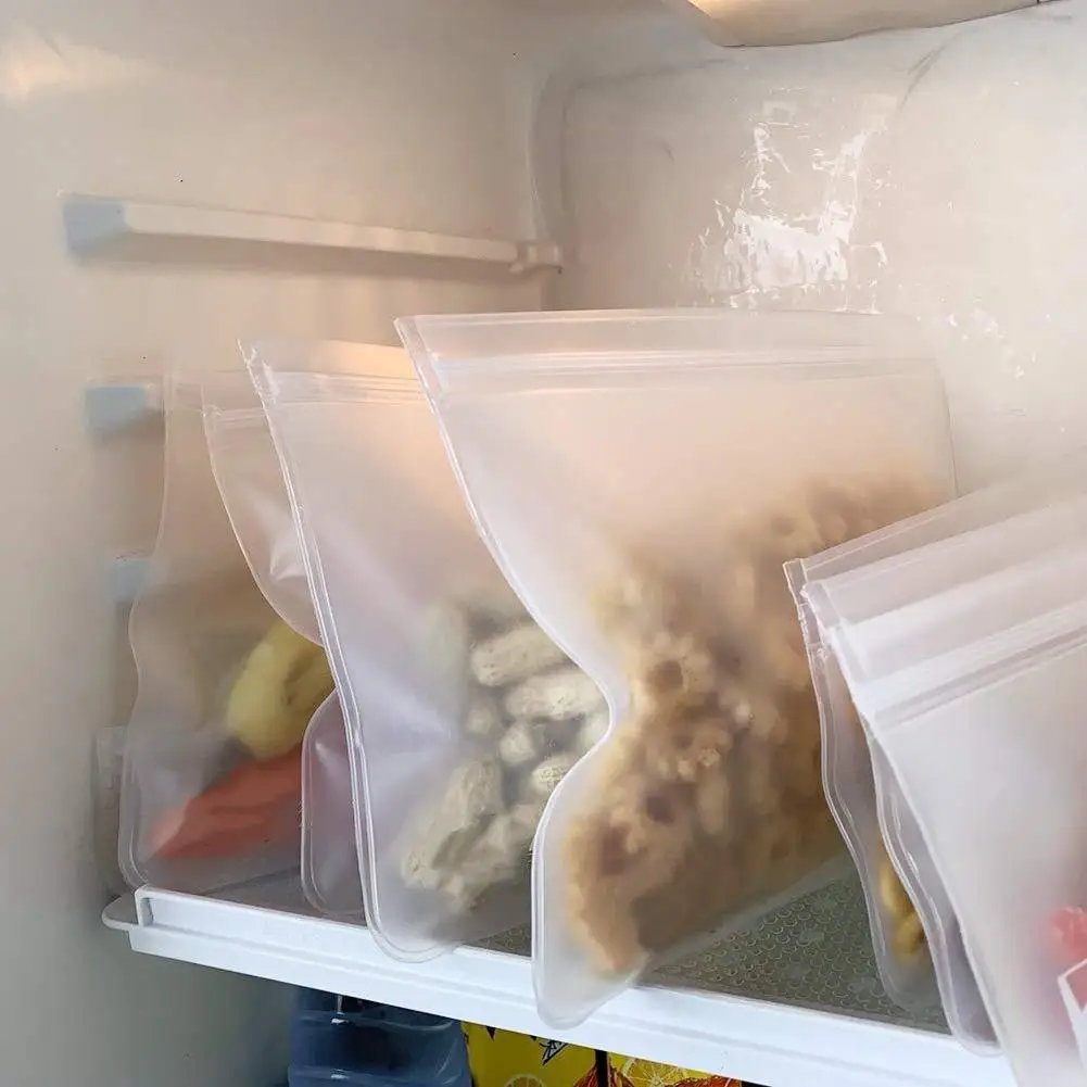 Многоразовый герметичный Ziploc белый мешок для хранения мяса для бисквита хлеба овощи обернуть пакет с застёжкой для еды закуски туалетные принадлежности
