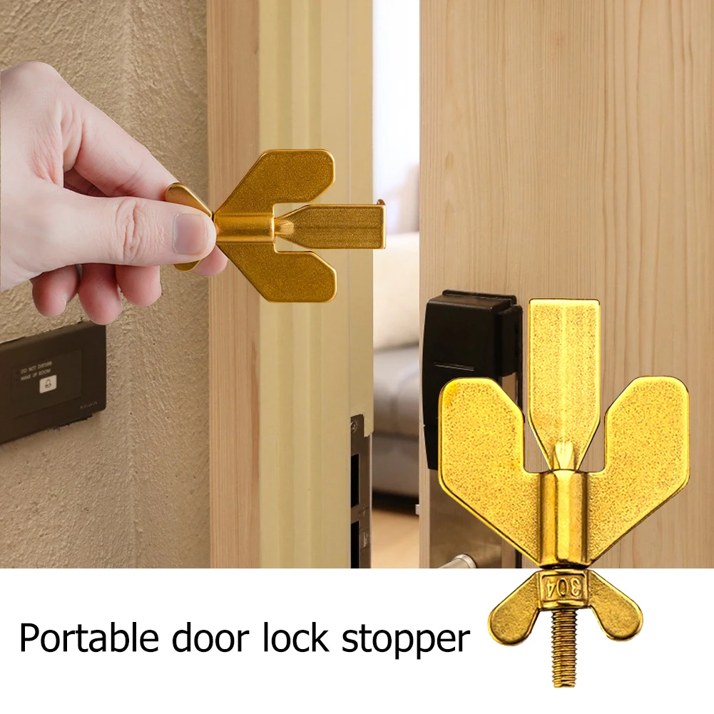 Portable Self-Defense Door Stopper Travel Accommodation Hotel Security Alarm Lock Single Kid Safety Protection Home Latch Device