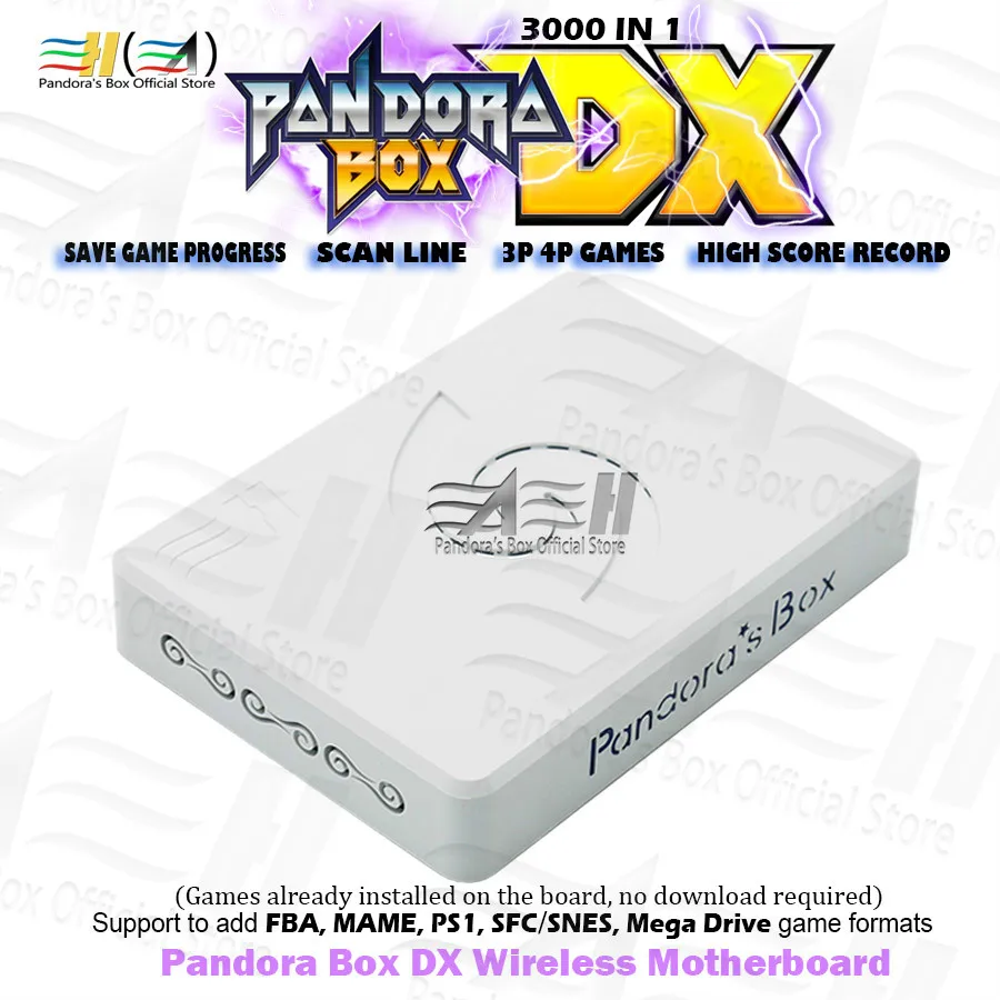 Беспроводная материнская плата Pandora Box DX 3000 в 1 поддержка джойстики USB 3P 4P | Спорт и