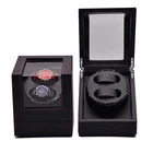 Коробка с подзаводом для автоматических механических часов, держатели со штепсельной вилкой Стандарта СШАЕС, роскошный черный Бокс для хранения с двигателем и шейкером, заводные часы