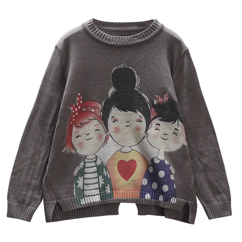 Осенне-зимний свитер Ретро стиль женские вязаные топы трикотаж свободные