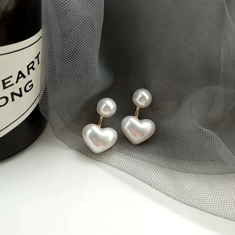 

Fashion Women Sweet Little Heart Pearl Earrings Party Jewelry Gifts