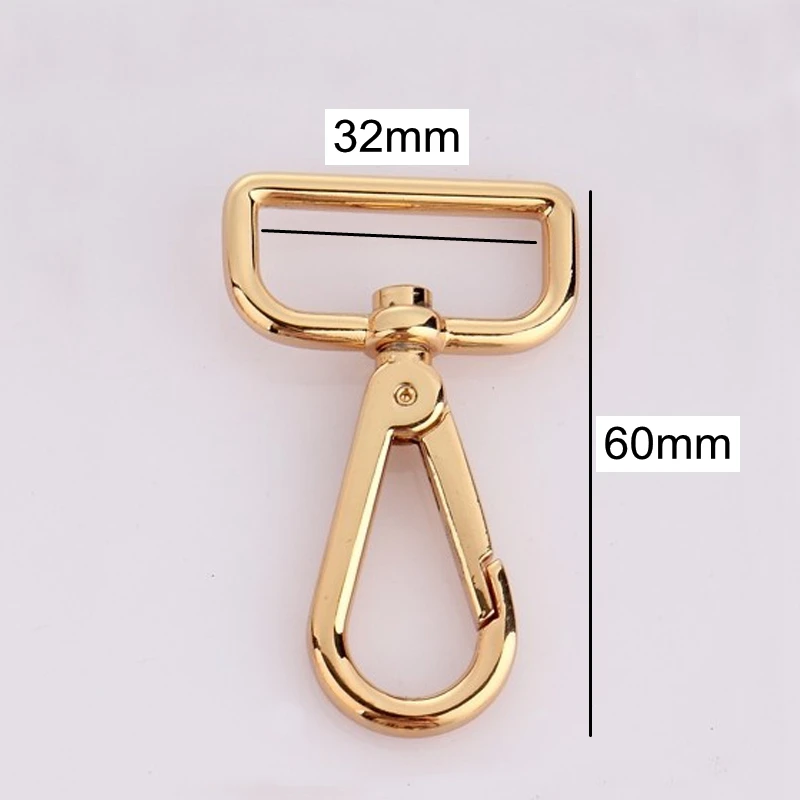 

30pcs 5 colors 6*3.2cm 1.2 Inch trigger snap hook swivel clasp lobster claws swivel hooks hardware hook clasp