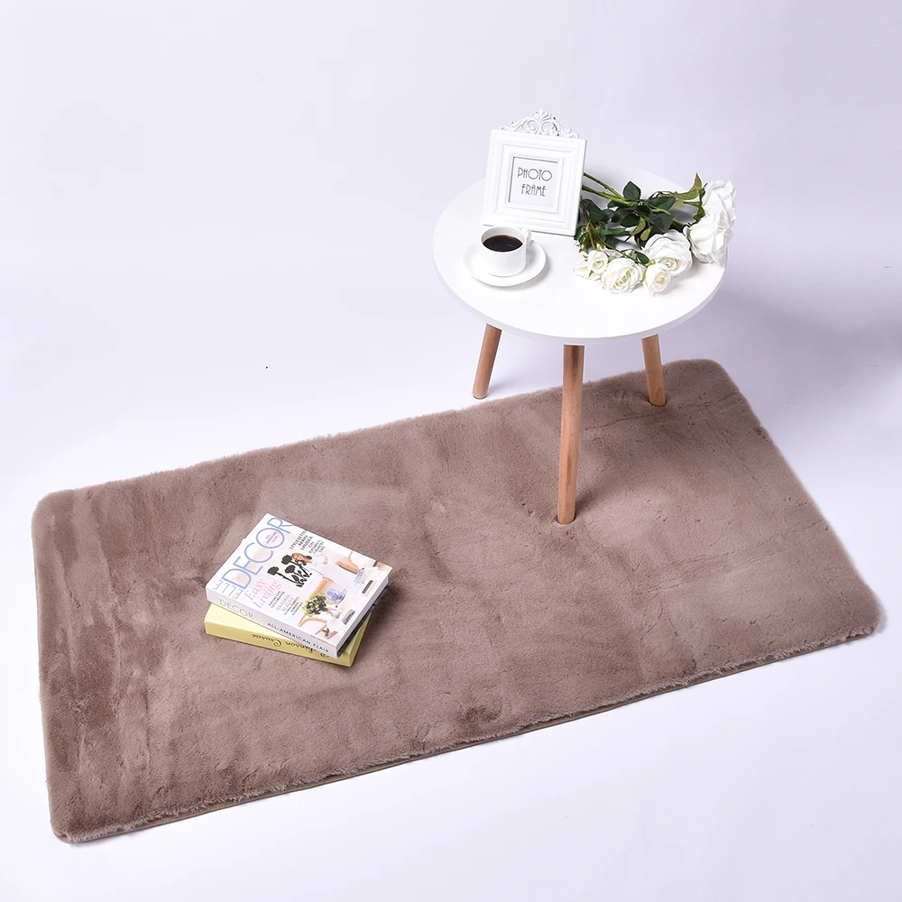 

Winter Super Zachte Pluizige Kleed Grote Gebied Mat Faux Fur Tapijt Home Decor Moderne Effen Konijn Shaggy Bont Tapijt Woonkamer