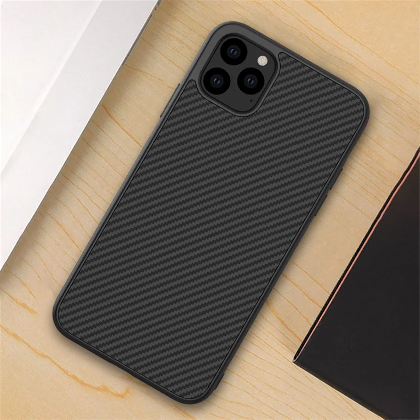 Для iPhone 11 Pro Max чехол на айфон NILLKIN из синтетического волокна углеродного