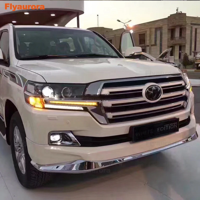 Автомобильные светодиодные дневные ходовые огни для Toyota Land Cruiser 2016 ~ 2019