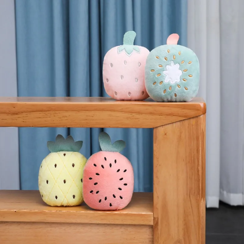 

Pet Plush Squeaky Toys Pet Cat Dog Bite-Resistant Chewing Toys Pet Fruit Pattern Sounding Toy for Dog Pet Interactive Supplies
