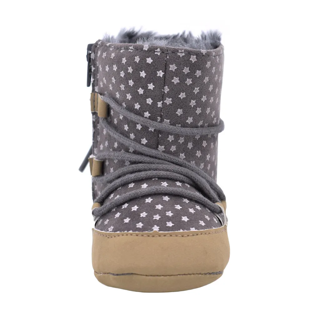 SAGACE/зимние теплые ботиночки на шнуровке для маленьких девочек и мальчиков обувь