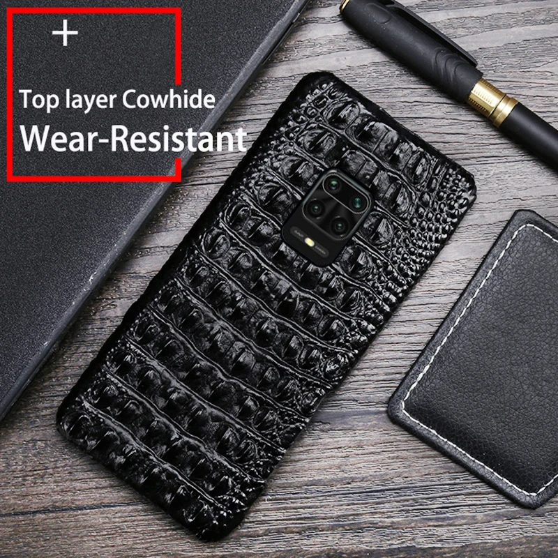 Кожаный чехол для телефона Xiaomi Redmi Note 9S 9 8T 7 K20 K30 Pro Mi se 9T 10 A3 Mix Max 3 Poco F1 X2 крокодиловая задняя
