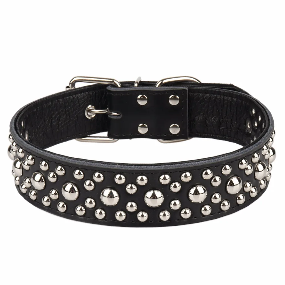 Ошейники для больших собак из натуральной кожи аксессуары животных ожерелье