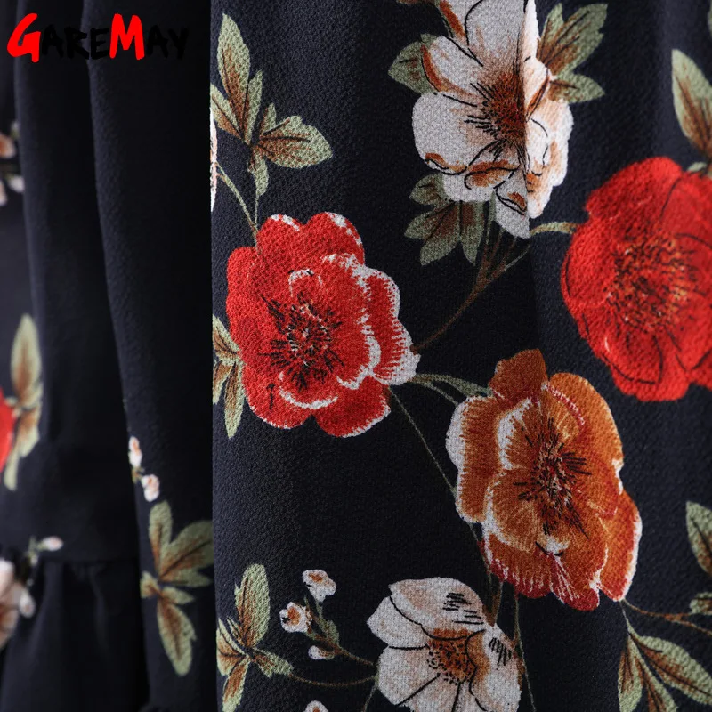 Женская шифоновая блузка с цветочным принтом Женский Топ открытыми плечами и