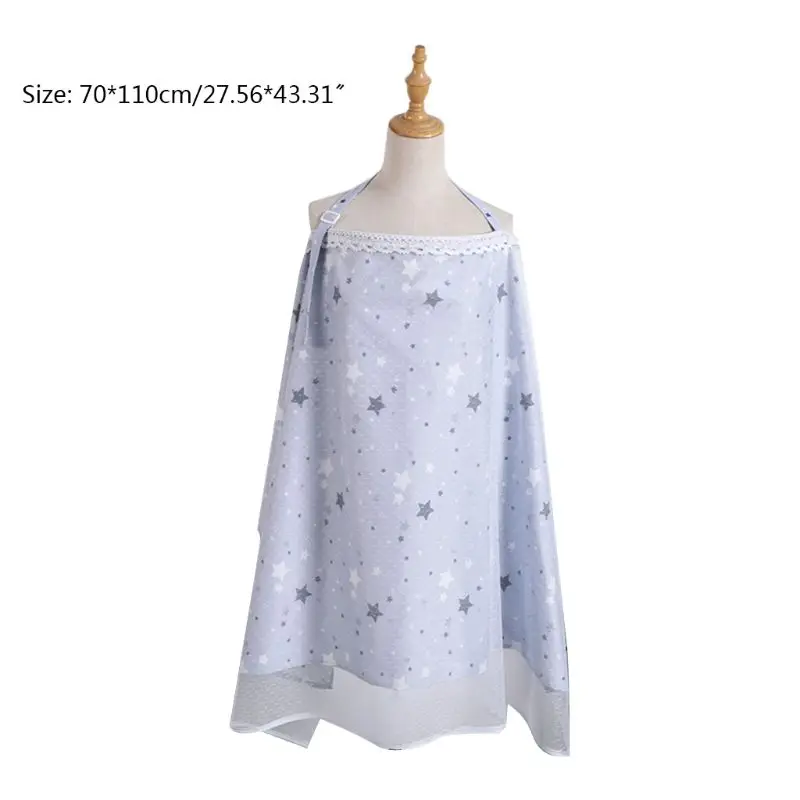 

Cotton Newborn Nursing Cover Outdoor Baby Breastfeeding Apron Breathable Summer Mum Shawl Blanket