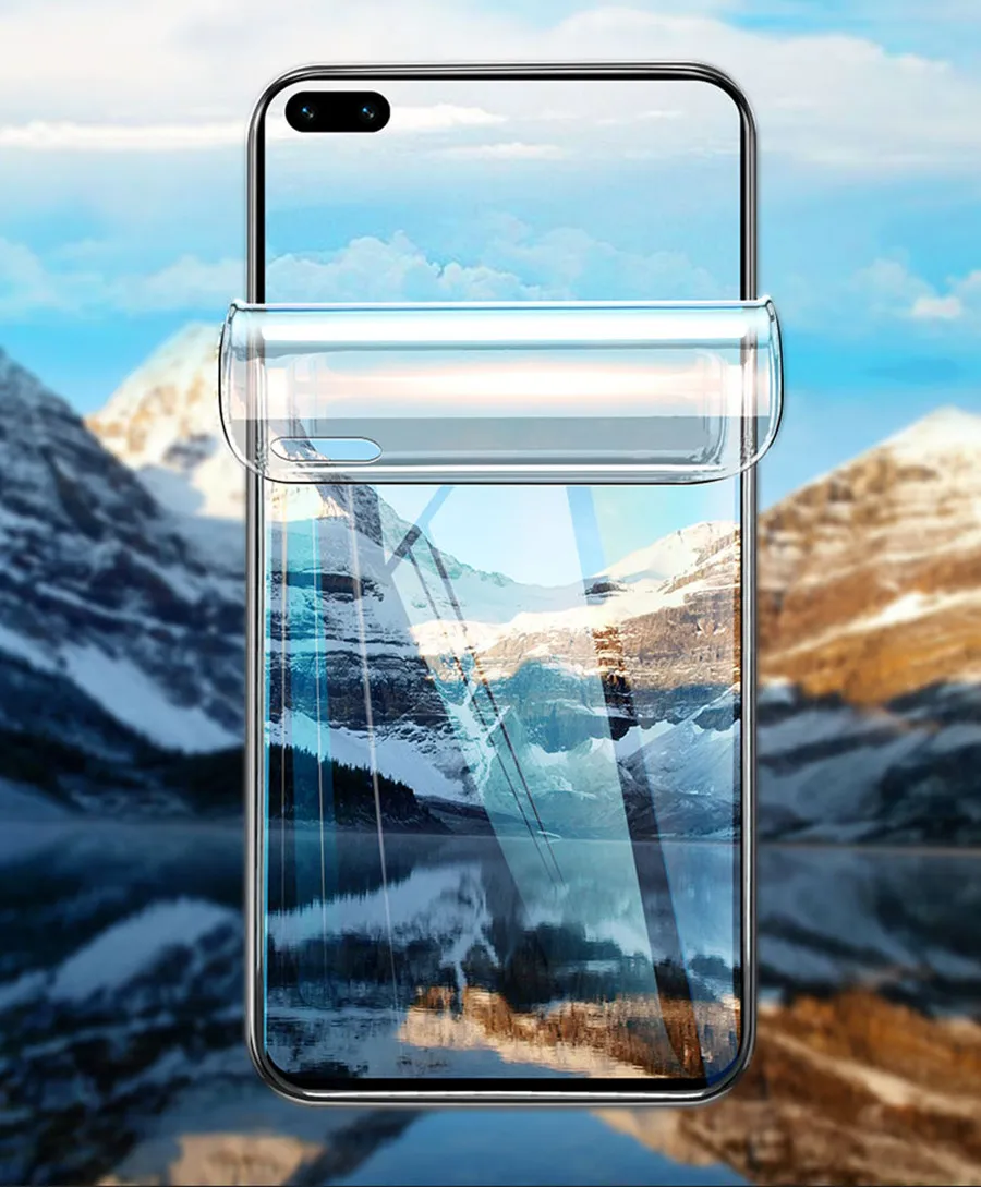 Защита экрана для Huawei P40 P30 P20 Lite Pro P Smart 2019 полное покрытие Гидрогелевая пленка Mate 20