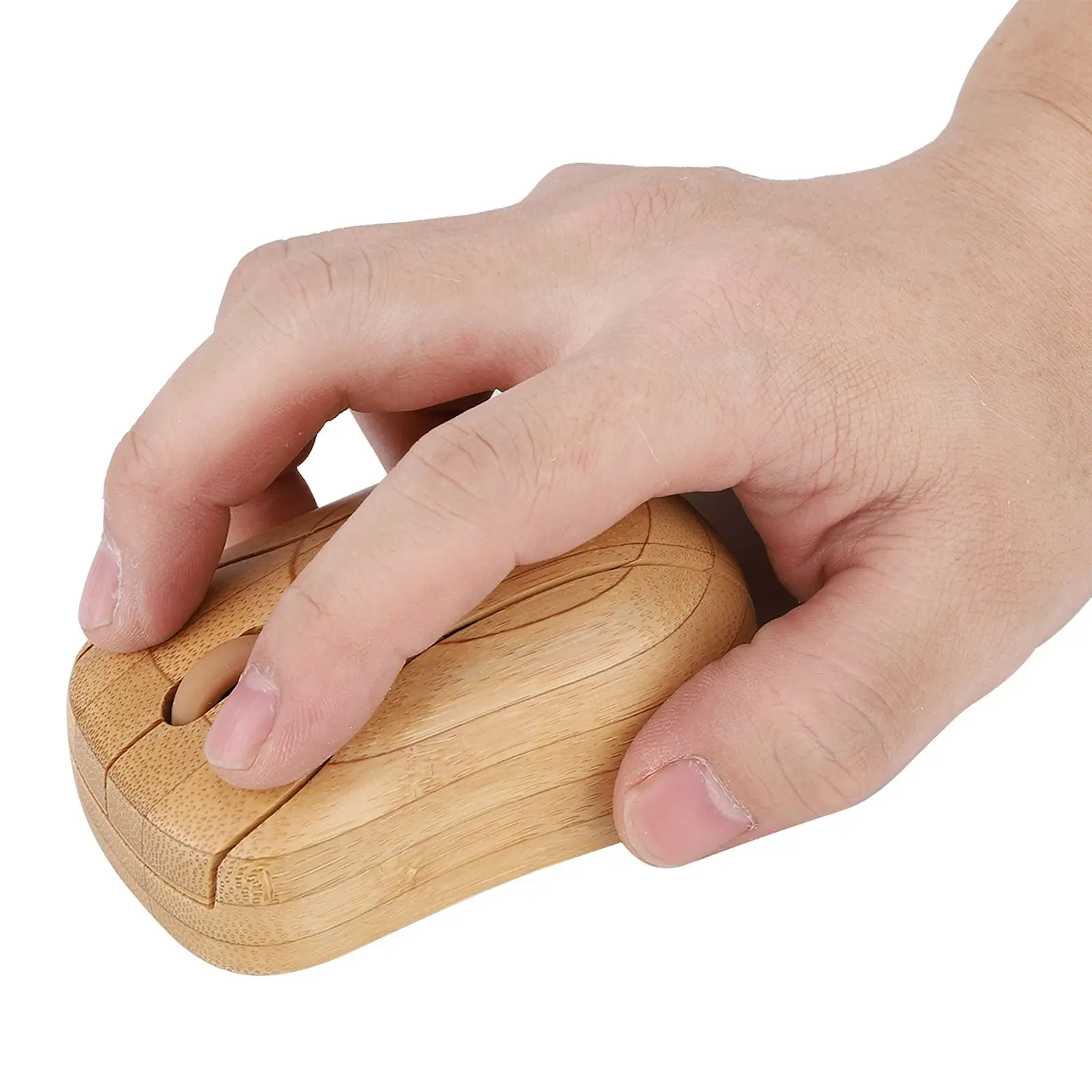 

Bamboo Wireless Mouse High Performance Optical Mouse Widely Compatible Wooden Laptop Mouse For Home Office Computer Laptop PC