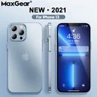 Ультратонкий матовый пластиковый жесткий защитный чехол для iPhone 13 12 Mini 11 Pro Max X XR X XS SE 2020 6 6S 7 8 Plus, прозрачный чехол