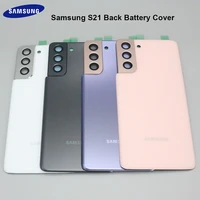 original samsung s21 5g back battery cover rear door housing replacement repair parts for galaxy g990 sm g990fd with camera lens
