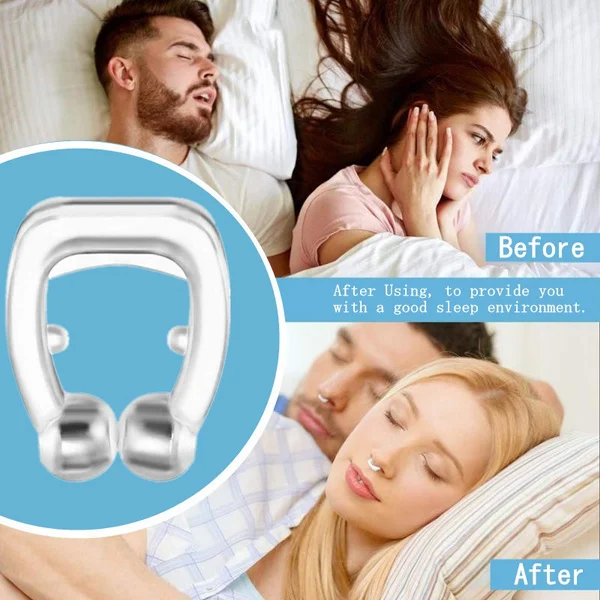 

Stop Snore Nose Clip Device Easy Breathe Improve Sleeping for Men/Women Magnetic Anti Snoring Nasal Dilator