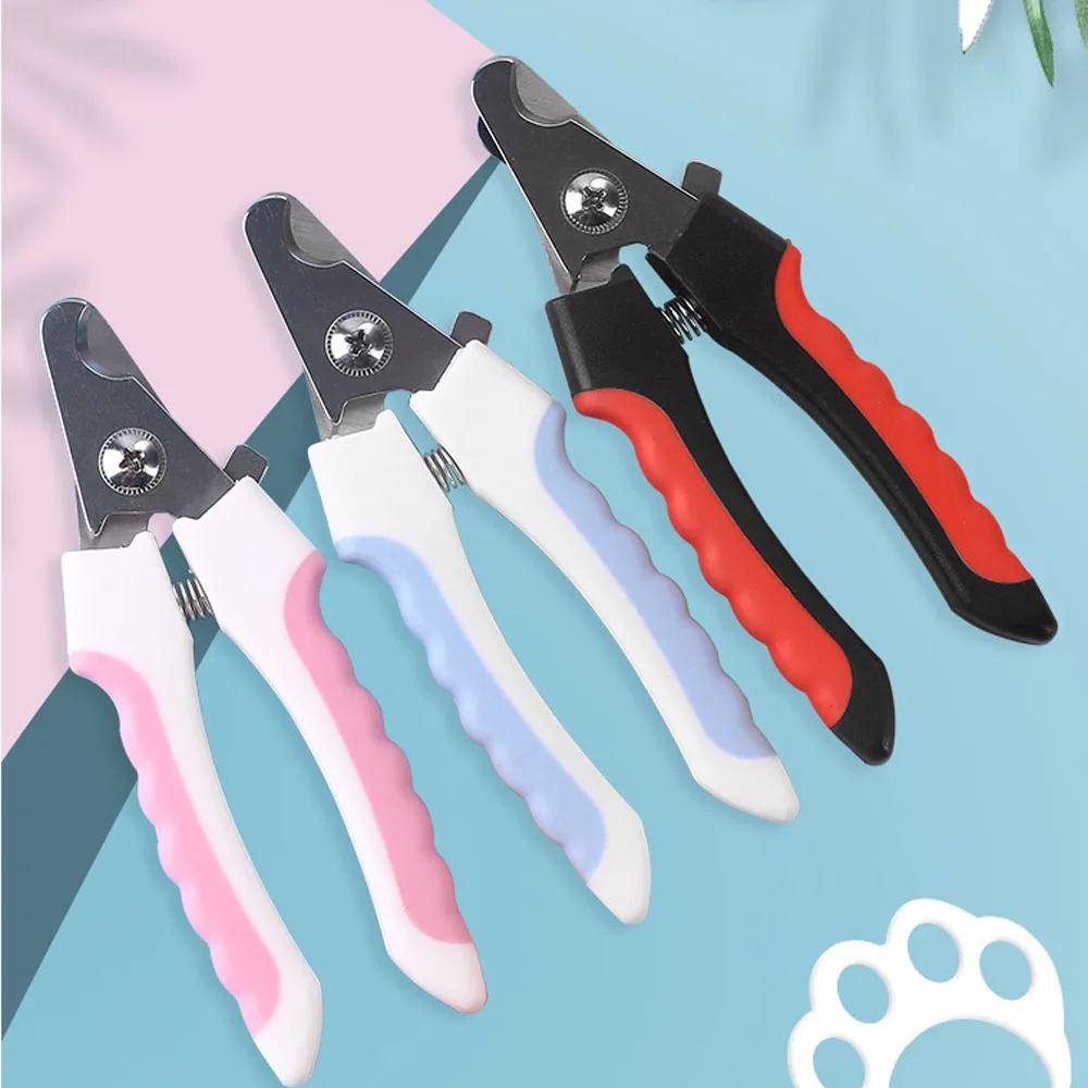 

3 Colors Dog Cat Stainless Steel Nail Clippers File Set Pet Accessories Supplies Chiens Beauty Tools