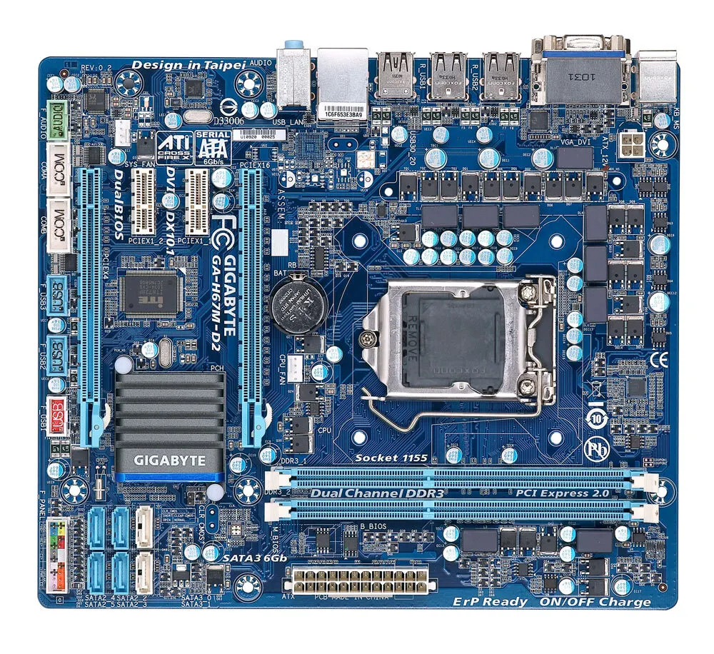 for gigabyte ga h67m d2 desktop intel h67 motherboard lga 1155 ddr3 8gb usb2 0 support core i3i5i7 cpus micro atx placa mãe free global shipping