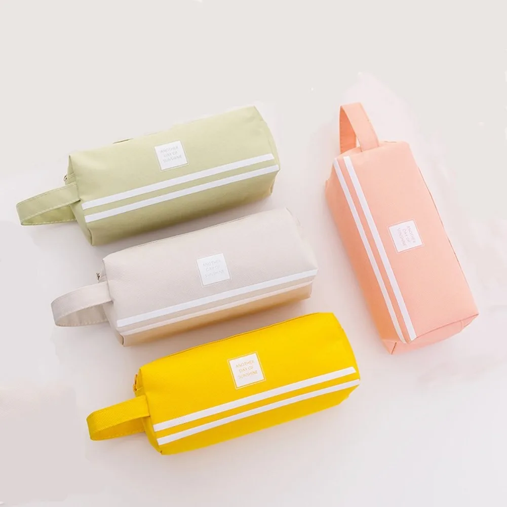 

Творческий на двойной молнии для карандашей чехол для карандашей Kawaii чехол большой Ёмкость ручка коробки, подарок для девочек милый рюкзак ...