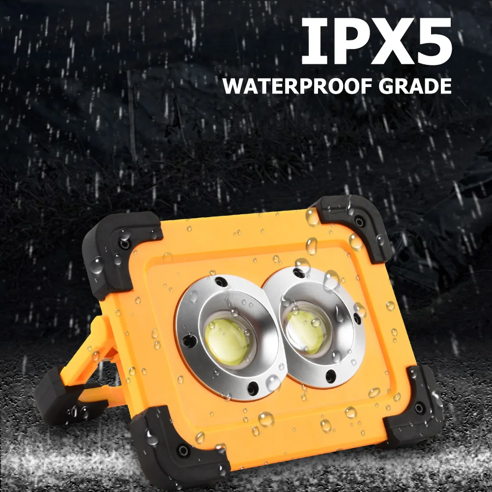 Светодиодный ручной рабочий светильник 30 Вт перезаряжаемый от солнечной/USB