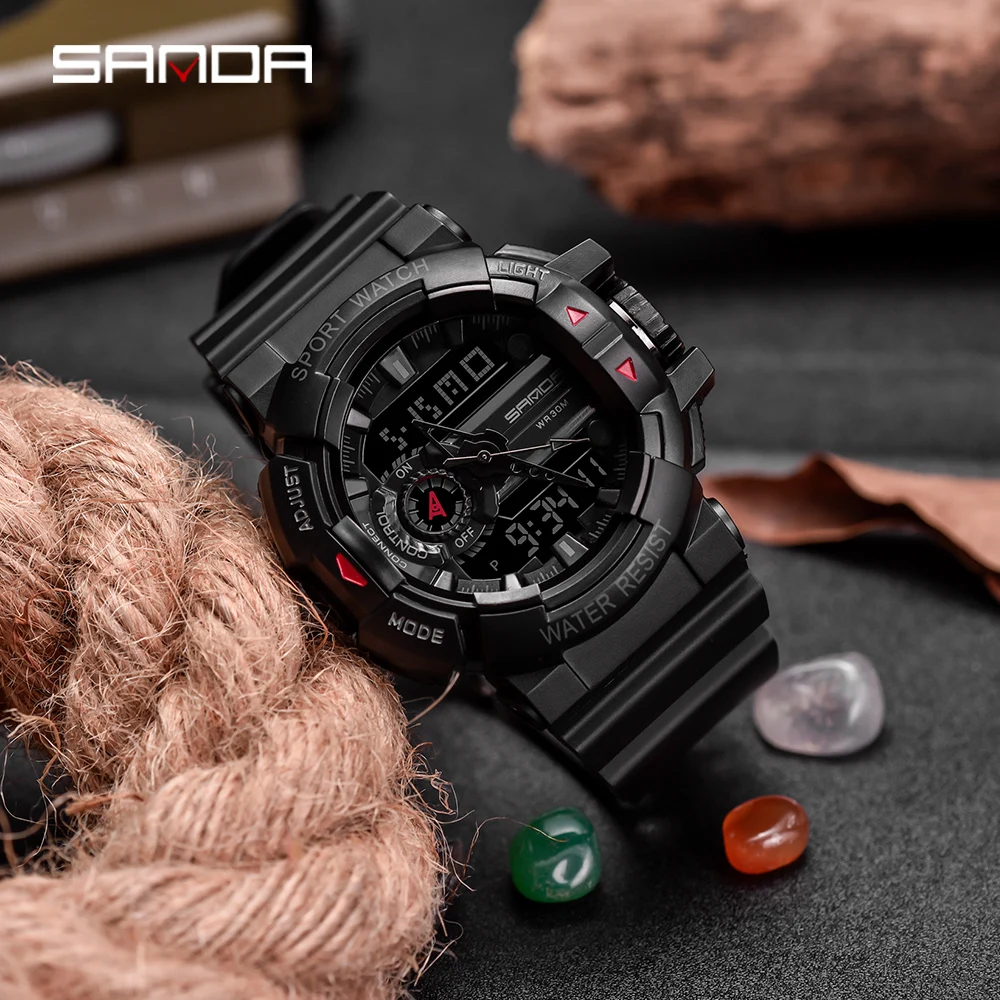 Часы наручные SANDA G Style Мужские кварцевые спортивные брендовые Роскошные