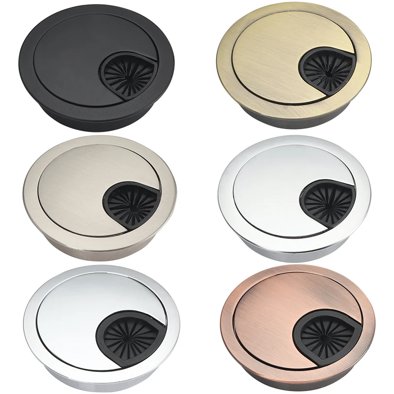 Корпус из цинкового сплава для круглого стола декоративная Обложка кабеля с