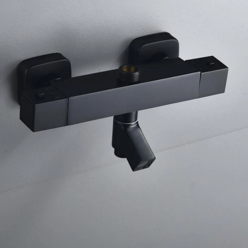 Черные смесители для душа термостатические краны холодной и горячей воды