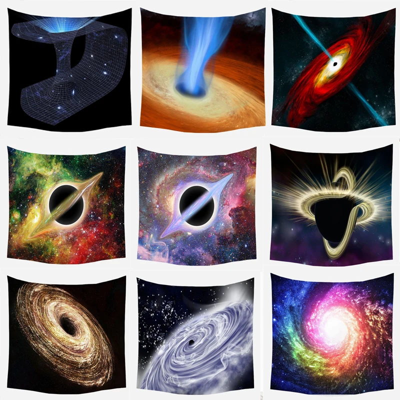 Настенный гобелен с 3D рисунком ночного звездного неба Вселенной пляжное