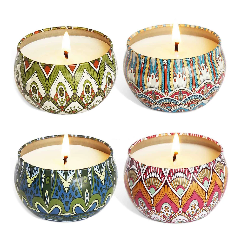 

holiday, wedding, party, 120 hours of burning, soy wax and greeting card scented candle set for women scented candle set