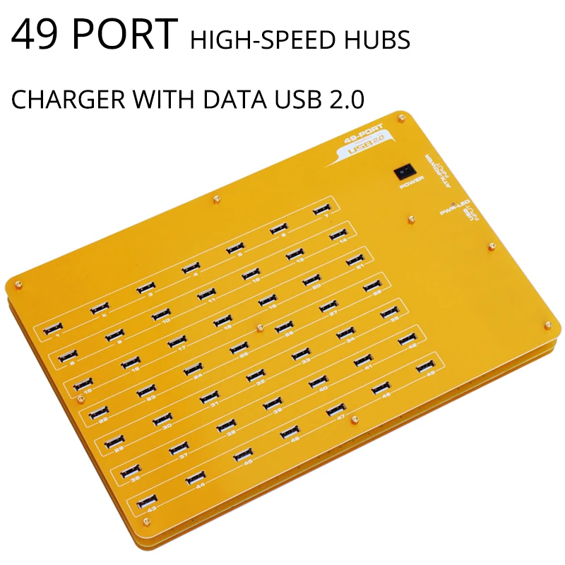 

Industrial Grade 49 Port High-Speed Hubs/Charger With Data Transmission USB 2.0 For Windows/Mac OS/Linux/Phone 1pc