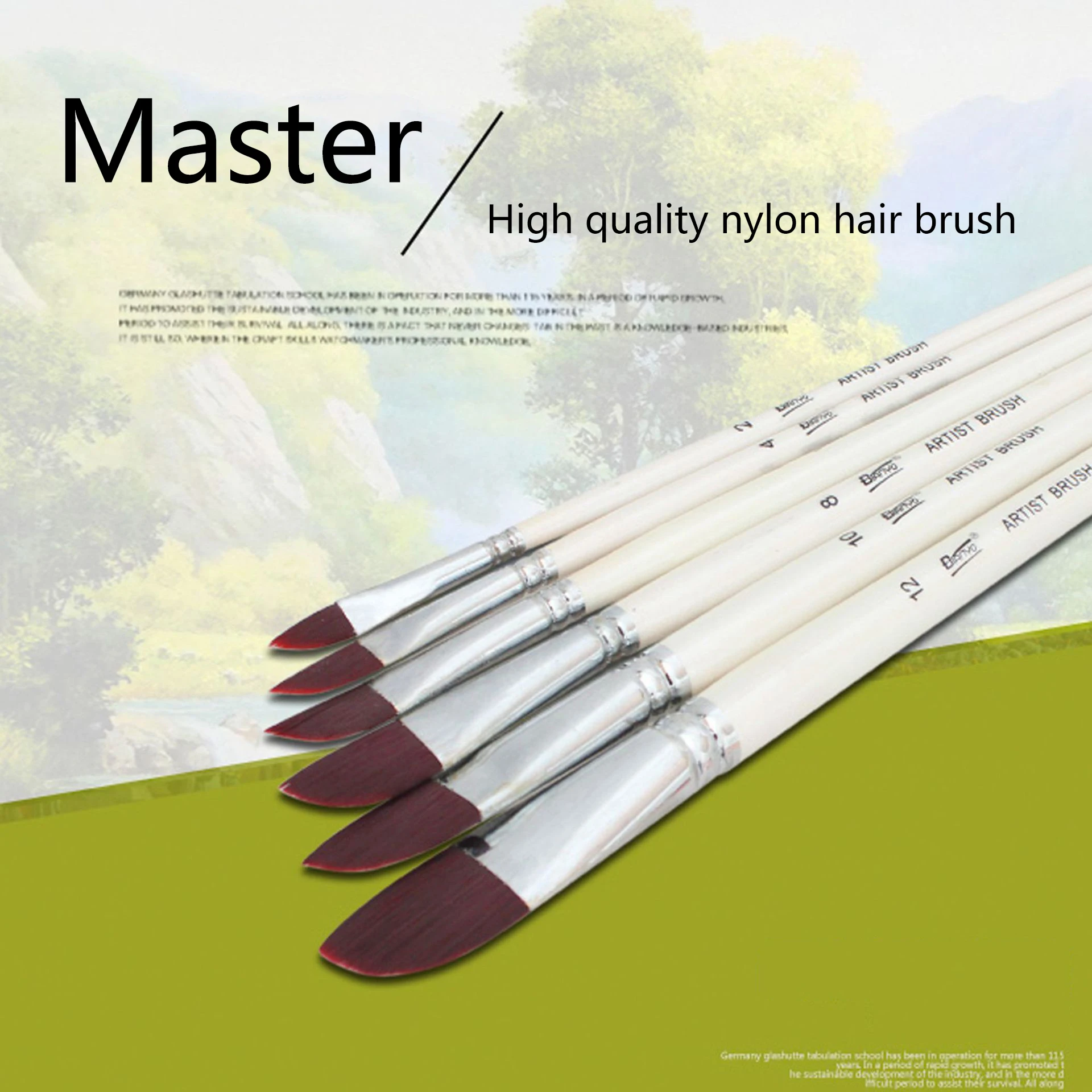 6 палочек Нейлоновая Щетка для волос набор белая косая пиковая щетка комбинация