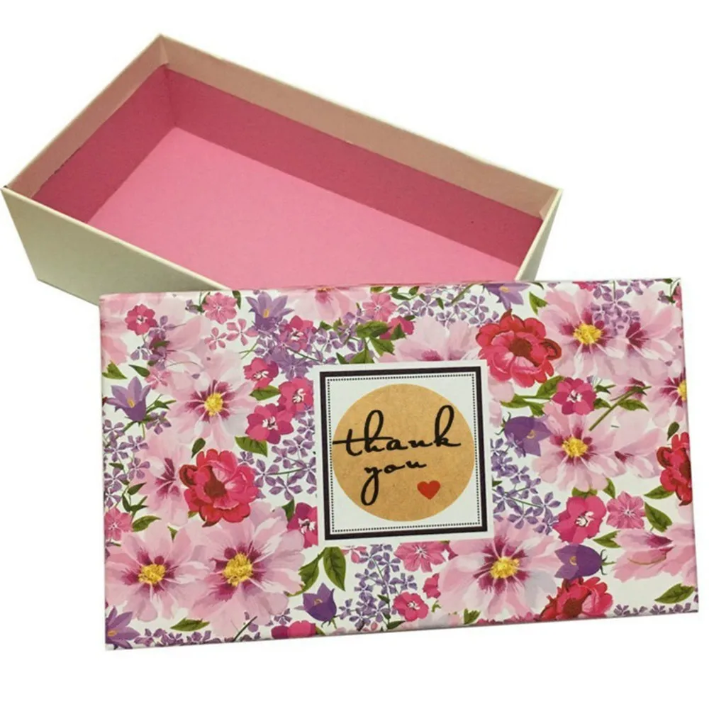 

500PCS/Roll Labels Round Natural Kraft Thank You Sticker Seal Labes Hand Made With Love Sticker Paper Stationery Sticker For Wed