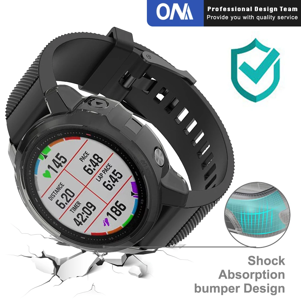 2-в-1 защитный чехол + защита для экрана Garmin Fenix 7 7S 7X 6 6S 6X Pro 5 5S Смарт-часы