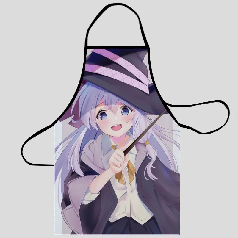 

Anime Grils Elaina Print Kitchen Aprons For Women Oxford Fabric Cleaning Pinafore Home Cooking Accessories Apron