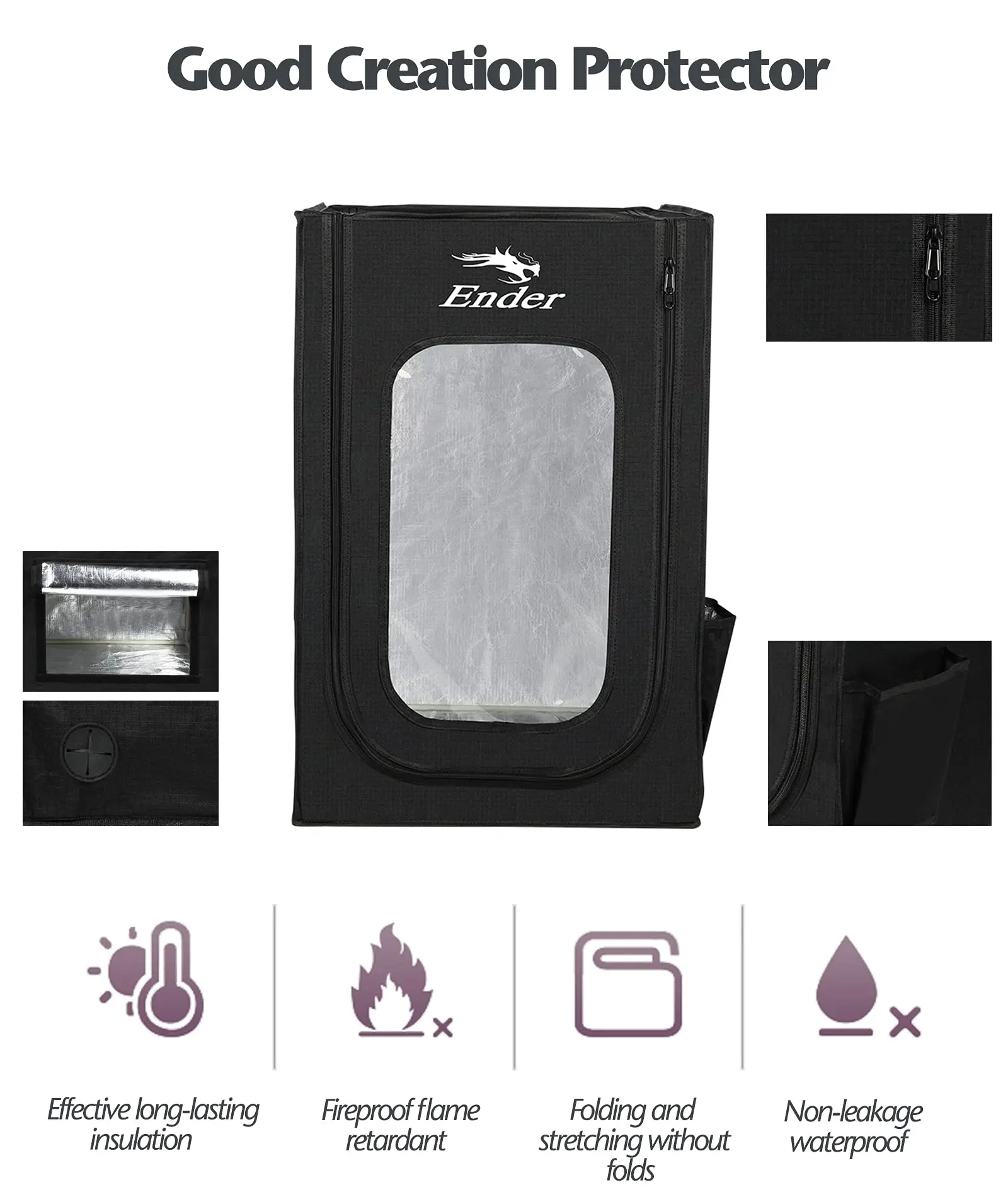 Чехол для 3D-принтера Creality 3D Ender огнестойкий пыленепроницаемый тент принтера с