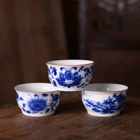 6pcsset tea set tea cup set blue and white porcelain vintage ceramic tea set variety small capacity home gift 6 pack master cup