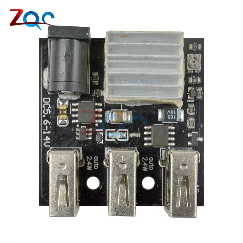 3 USB мини зарядный Модуль DC 9 12V к 5V 8A зарядное устройство плата понижающий