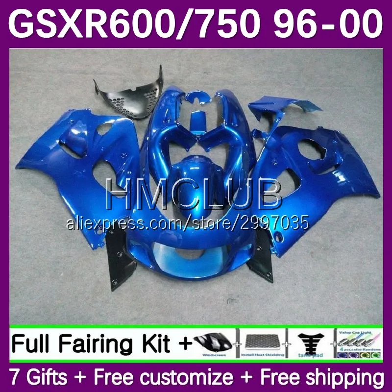 

Комплект SRAD для SUZUKI GSXR 600 750 CC GSXR750 8No.11 GSXR600 1996 1997 1998 1999 глянцевый синий брикет 96 97 98 99 00