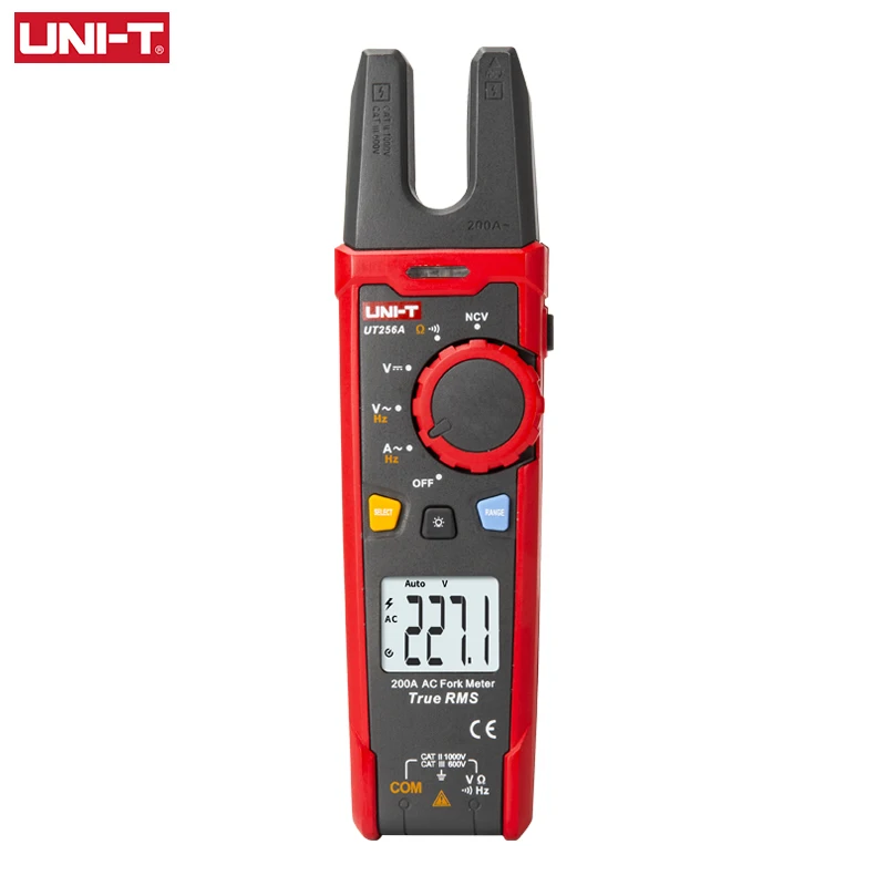 Uni-t Medidor de Braçadeira Digital Ut256a 200a ac Alicates Amperímetro Rms Verdadeiro Amperométrico Braçadeira Tensão Frequência Tester Pinças amperimétricas