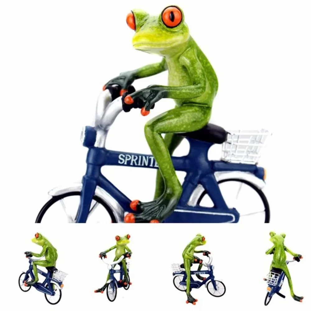 Фигурная фигурка лягушки из смолы декоративная статуя животного украшение для