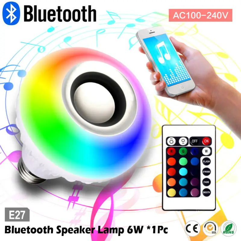 

Цветная лампа с Bluetooth-управлением, умные музыкальные колонки