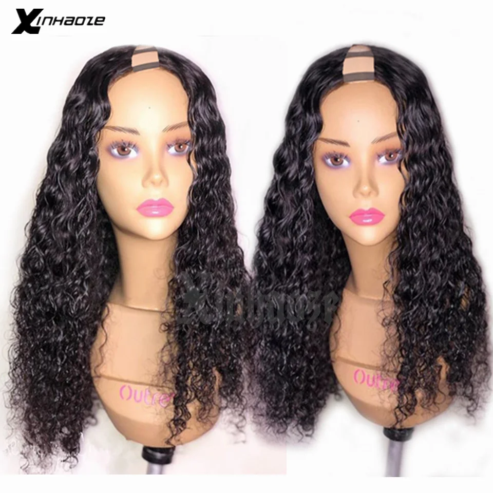 Кудрявые U часть человеческих волос парик 150 плотность бразильские Remy