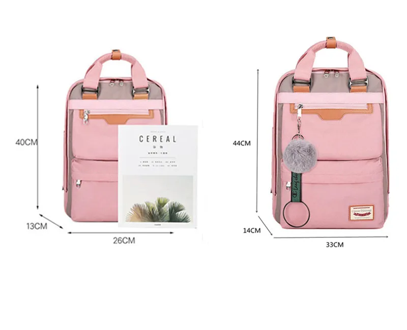 Fashion brand backpack teenage Laptop backpacks for girls Student school bag pink Backpacks Women waterproof Travel bags mochila | Багаж и