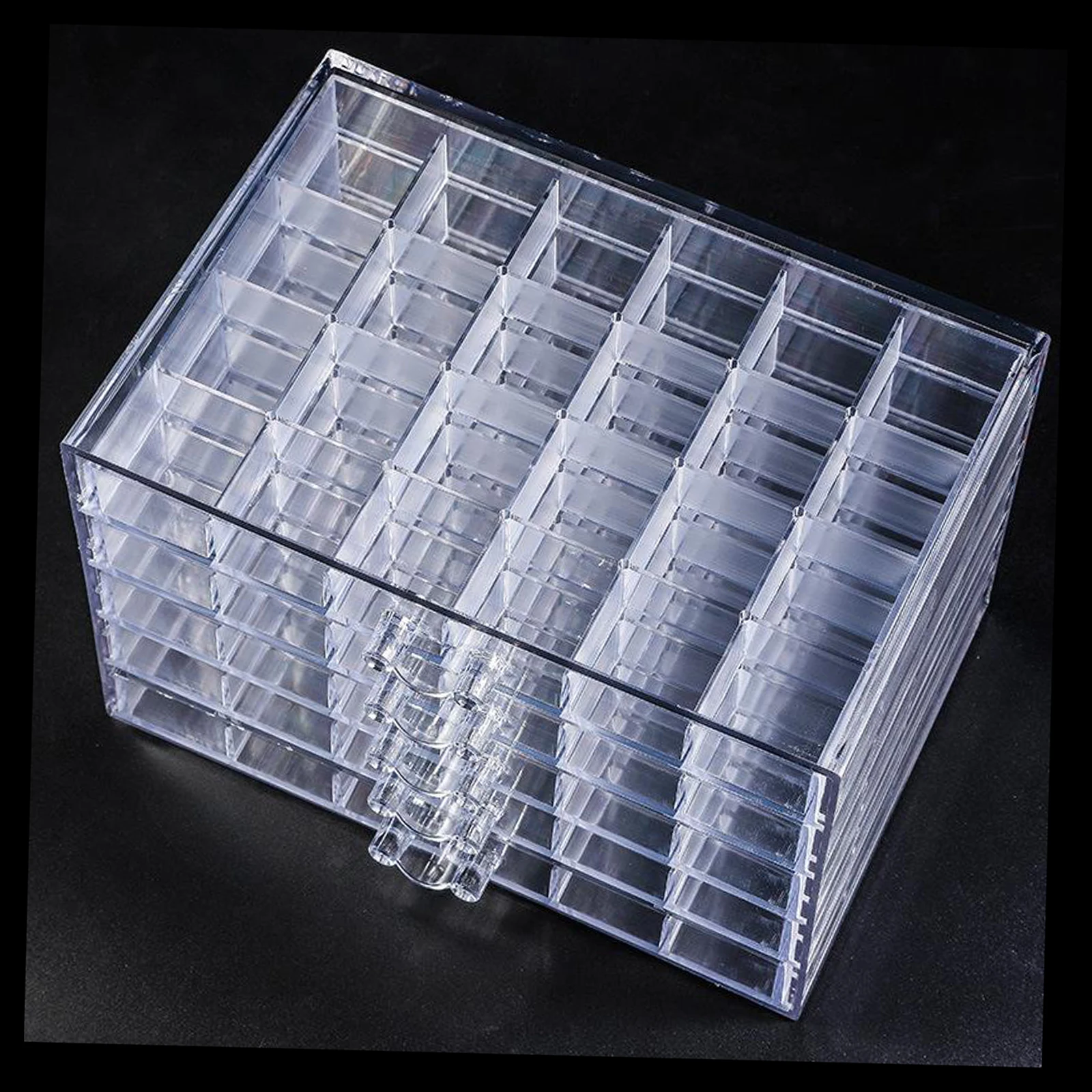 

Clear 120 Slots Nail Art Accessories Tools Beads Storage Container Organizer